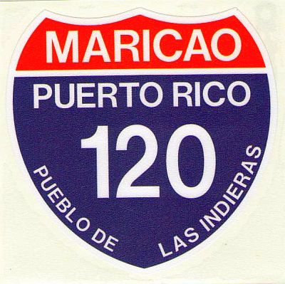 PUERTO R8ICO CARRETERA ''MARICAO'' CAR STICKER