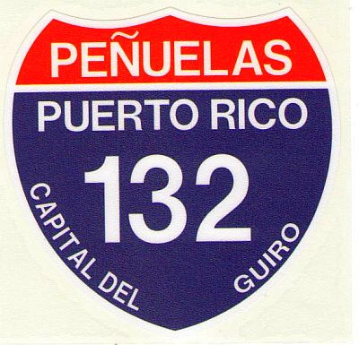 PUERTO RICO CARRETERA ''PEUELAS'' CAR STICKER