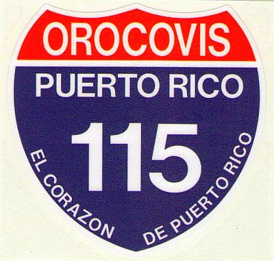 PUERTO RICO CARRETERA ''OROCOVIS'' CAR STICKER