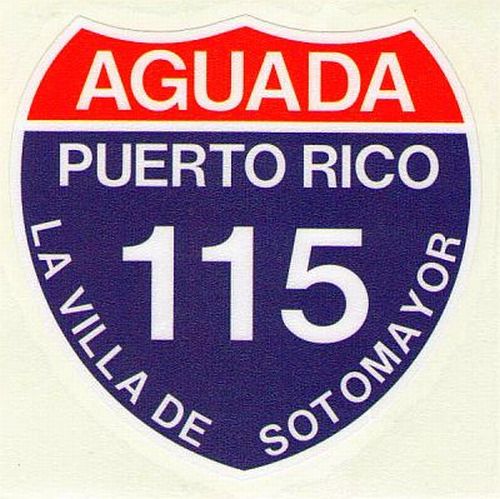 PUERTO RICO CARRETERA ''AGUADA'' CAR STICKER