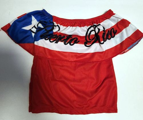 PUERTO RICO FLAG OFF THE SHOULDER TOP (CHILDREN SIZE)