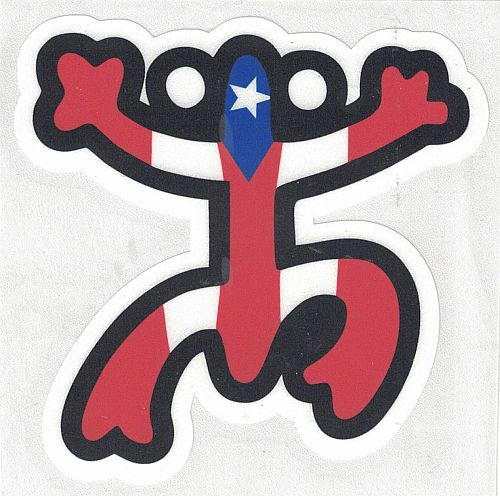 PUERTO RICO FLAG ''COQUI TAINO'' CAR STICKER