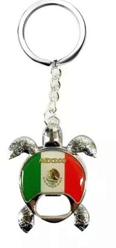MEXICO FLAG ''TURTLE'' BOTTLE OPENER KEYCHAIN