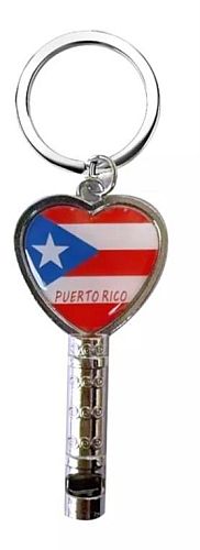 PUERTO RICO FLAG WHISTLE KEYCHAIN