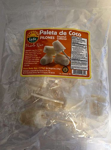 PUERTO RICO CANDIES PILONES ''COCO'' COCONUT LOLLIPOP