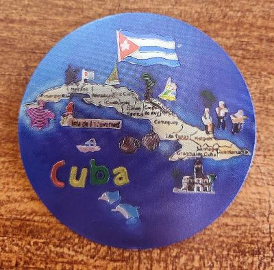 CUBA  MAP MAGNET