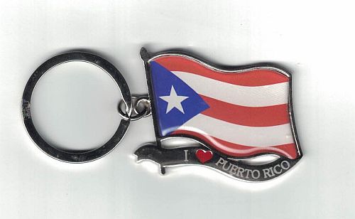 PUERTO RICO ''FLAG'' KEYCHAIN