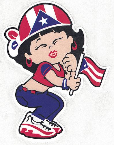 PUERTO RICO ''GIRL'' VINYL CAR STICKER