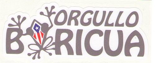 PUERTO RICO ''ORGULLO BORICUA'' VINYL CAR STICKER