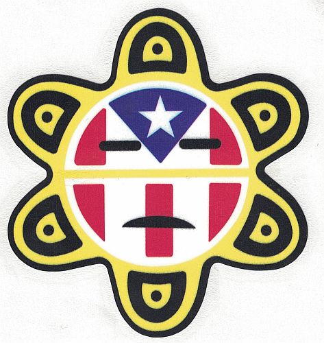 PUERTO RICO YELLOW ''SOL TAINO'' VINYL CAR STICKER