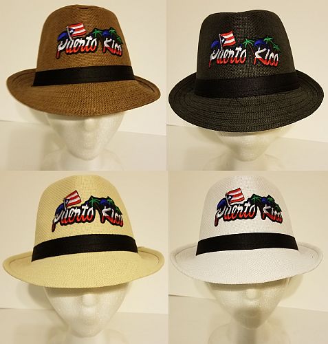 PUERTO RICO FEDORA STRAW HATS