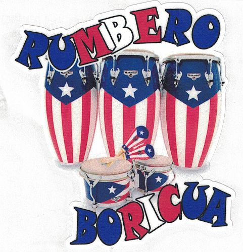 PUERTO RICO ''RUMBERO BORICUA'' VINYL CAR STICKER