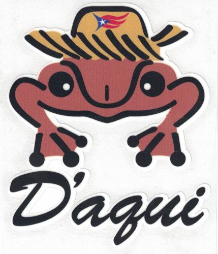 PUERTO RICO ''D'AQUI'' VINYL CAR STICKER