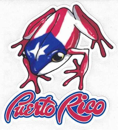 PUERTO RICO FLAG ''COQUI'' VINYL CAR STICKER