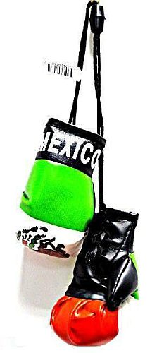 MEXICO FLAG HANGING BOXING GLOVES