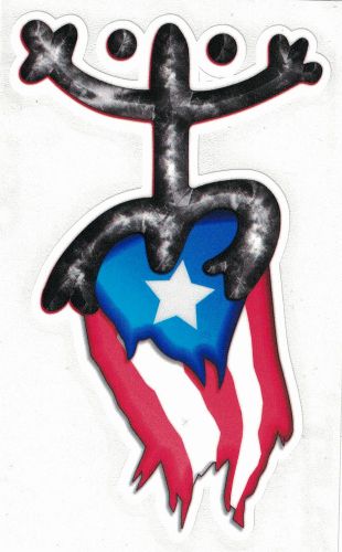 PUERTO RICO FLAG ''COQUI TAINO''  CAR STICKER