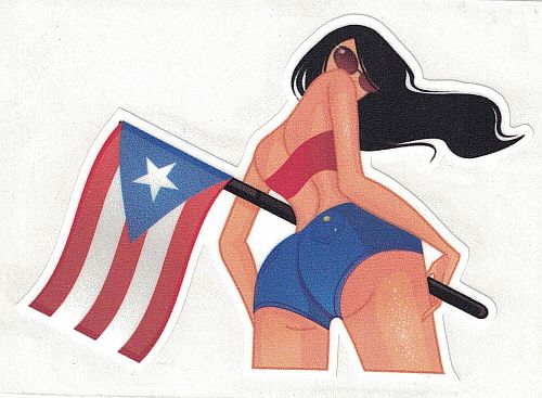 PUERTO RICO ''SEXY GIRL'' VINYL CAR STICKER