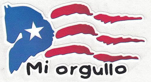 PUERTO RICO FLAG ''MI ORGULLO'' VINYL CAR STICKER