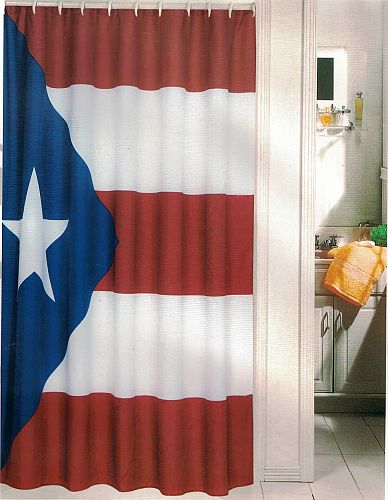 PUERTO RICO FLAG SHOWER CURTAIN