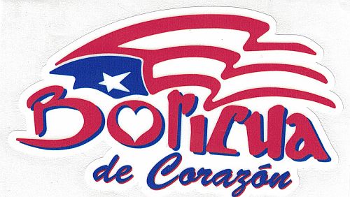 PUERTO RICO ''BORICUA DE CORAZON'' CAR STICKER