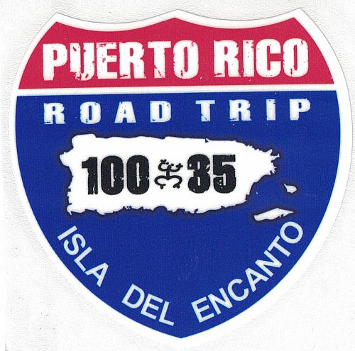 PUERTO RICO MAP ''100 X 35''  CARRETERA CAR STICKER