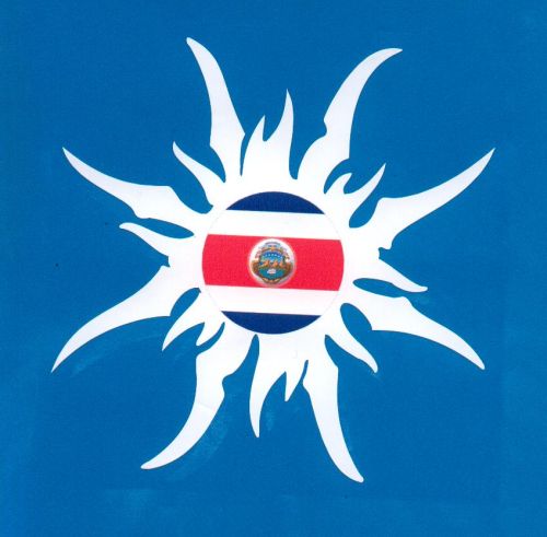 COSTA RICA SUN CAR STICKER