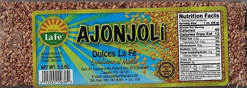 PUERTO RICO CANDIES ''AJONJOLI'' BAR