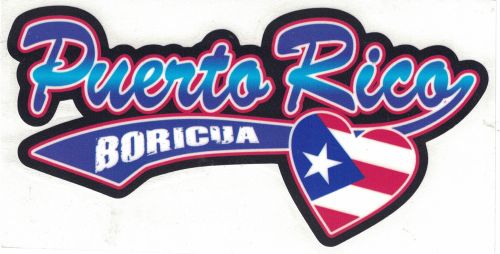 PUERTO RICO ''BORICUA-HEARTH'' CAR STICKER