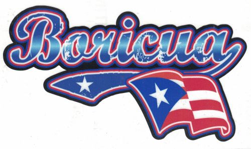 PUERTO RICO ''BORICUA-FLAG'' CAR STICKER