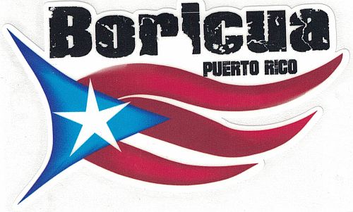PUERTO RICO ''FLAG'' BORICUA CAR STICKER