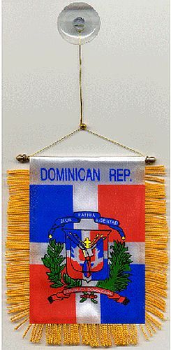 DOMINICAN REPUBLIC FLAG MINI BANNER