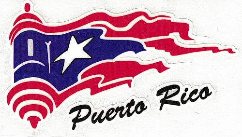 PUERTO RICO FLAG ''GARITA'' CAR STICKER