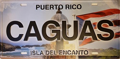 PUERTO RICO ''CAGUAS'' FULL COLOR CAR LICENSE PLATE