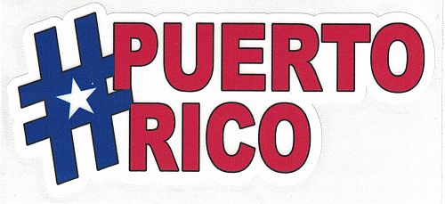 PUERTO RICO ''# PUERTO RICO'' CAR STICKER