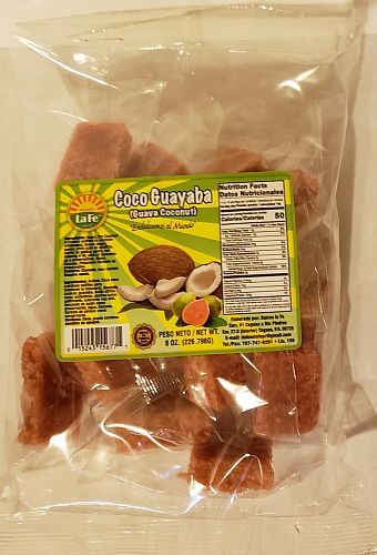 PUERTO RICO CANDIES ''COCO GUAYABA'' BAG OF 8 ONZ