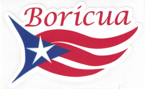 PR FLAG ''BORICUA'' CAR STICKER