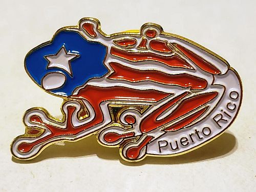 PUERTO RICO FLAG COQUI PIN