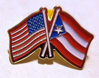 PUERTO RICO FLAGS ''USA-PR'' PIN