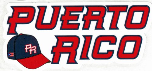 PUERTO RICO ''BASEBALL CAP'' CAR STICKER