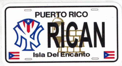 PUERTO RICO ''NY RICAN'' CAR STICKER