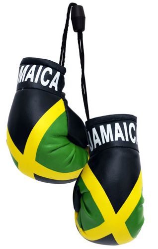 JAMAICA FLAG HANGING BOXING GLOVES