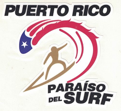 PUERTO RICO '' PARAISO DEL SURF'' CAR STICKER