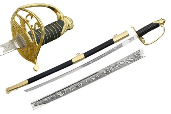 Medieval Warrior CSA Cavalry Officer Sword