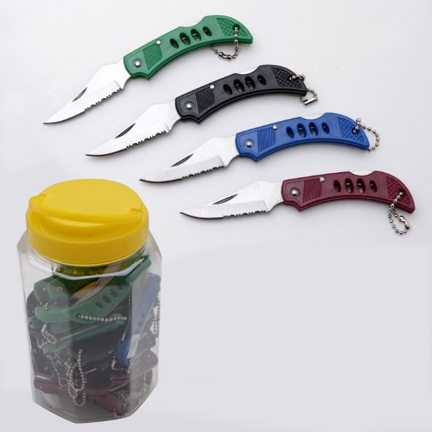 60 Pcs Mix Folding KNIVES in Jar