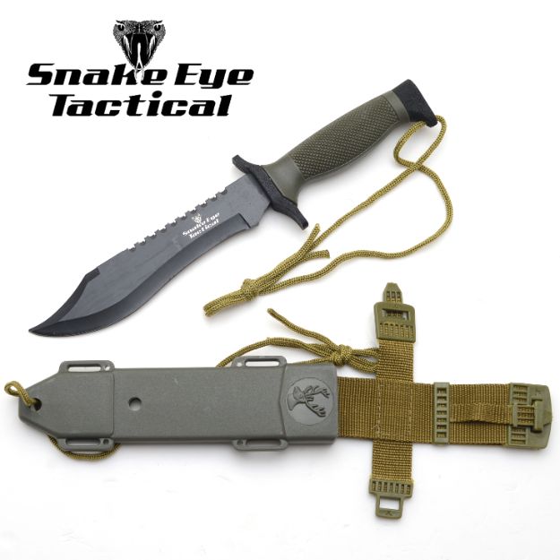 Snake Eye Tactical Bowie Black Stainless Steel  Blade 12''
