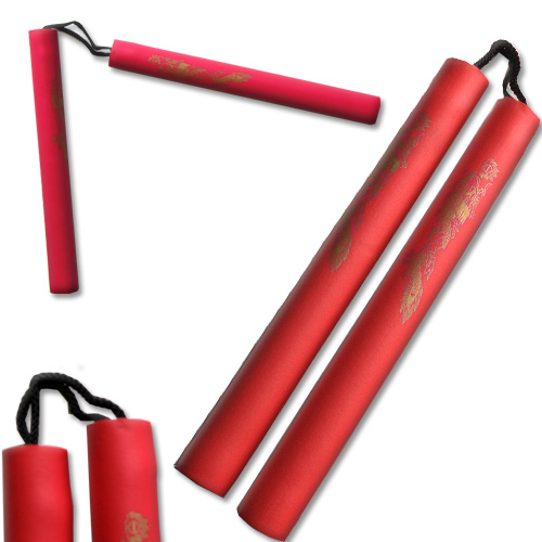 12'' Foam Padded NUNCHAKU RED