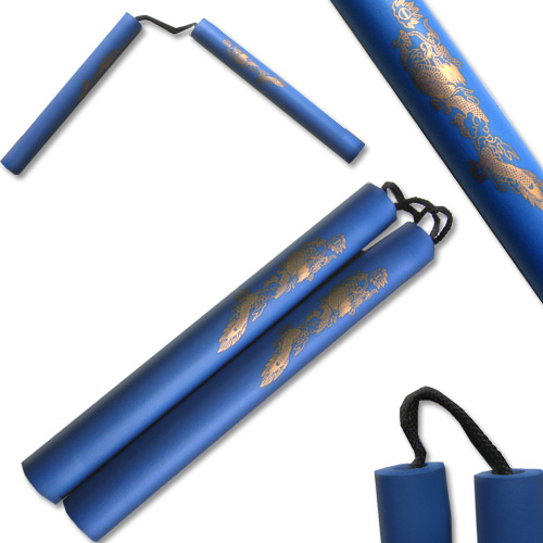 12'' Foam Padded NUNCHAKU BLUE