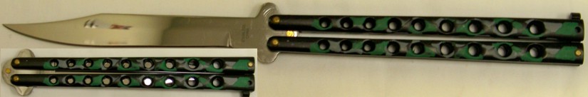 X-Large Folding KNIFE Camo Color Handle 7'' Closed