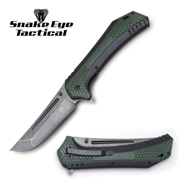 Snake Eye Tactical Giant Spring Assist KNIFE 7'' Closed