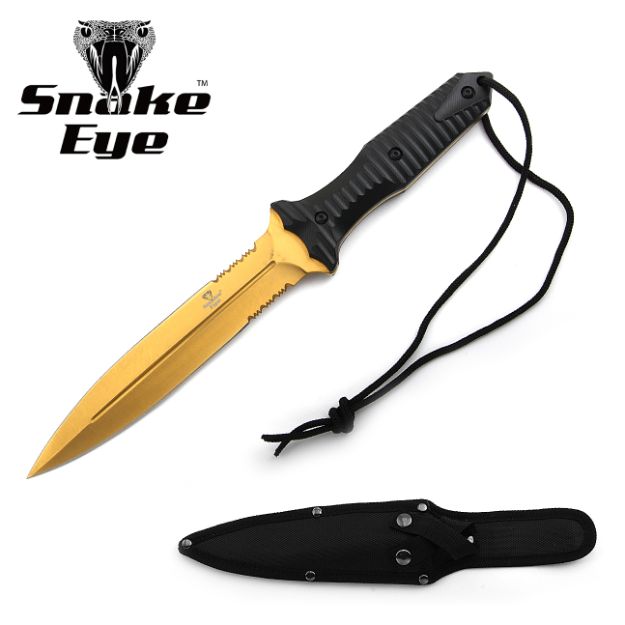 Snake Eye Tactical Full Tang Double Edge Boot Knife 12.5'' Overall